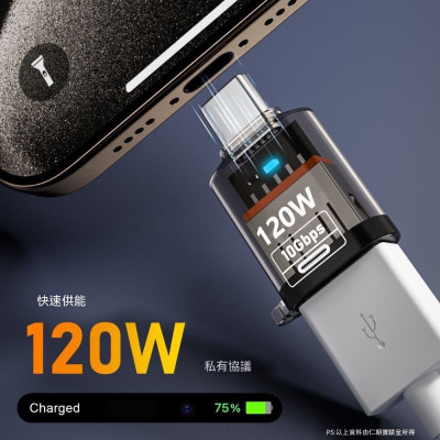 USB轉typec透明轉接頭適用蘋果16/15華為120w手機充電轉換U盤傳輸