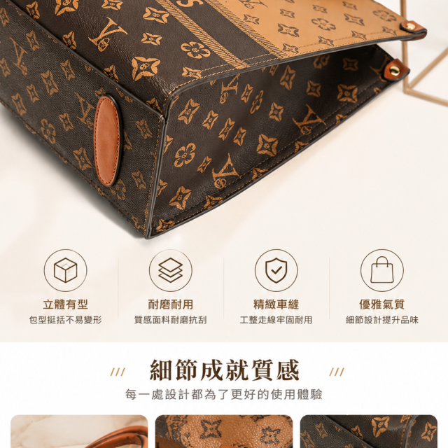 香港奢侈品大牌真皮女包2026新款高級感時尚印花大包大容量托特包